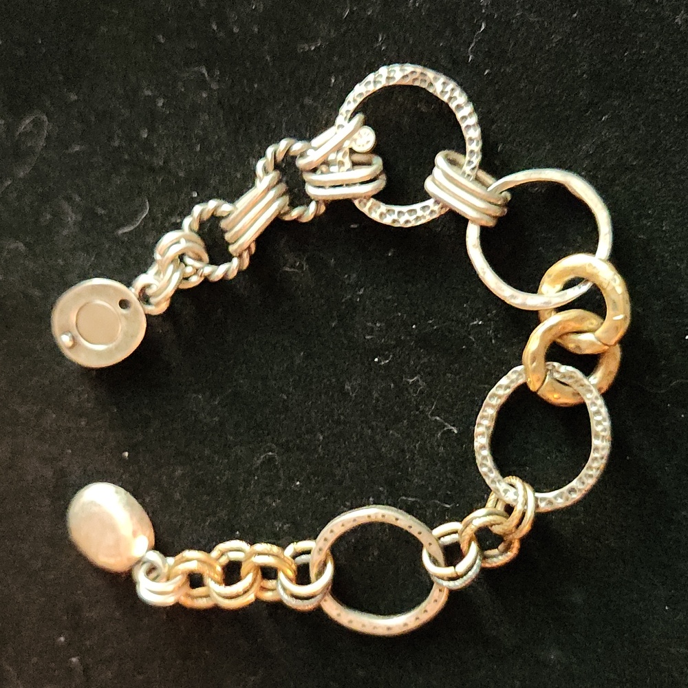 Elegant Two-Tone Link Bracelet